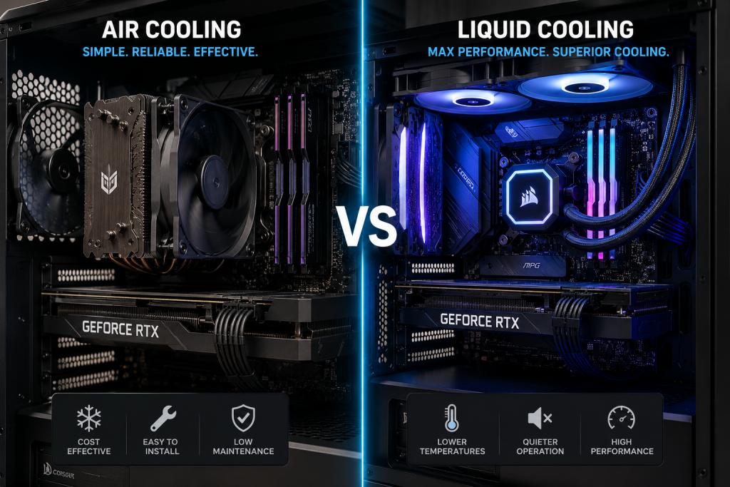 Air cooling vs liquid cooling comparison