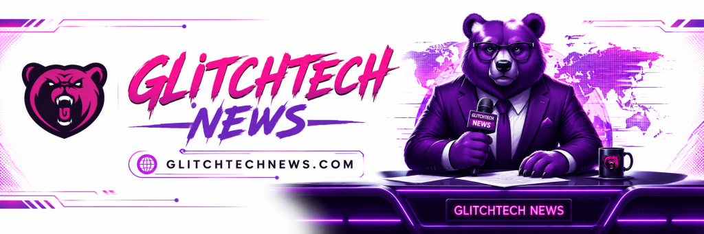 Glitchtech news banner with anchor