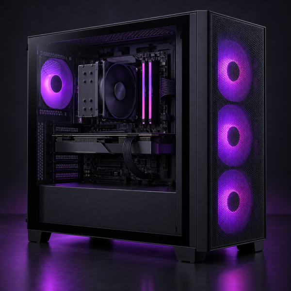 Glitchtech Pulse 5600 / RTX 5060 gaming PC